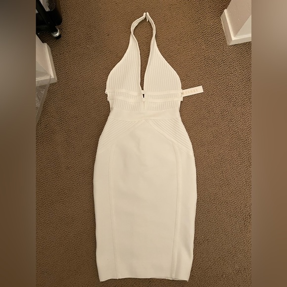 meshki cena plunge halterneck bandage dress - Picture 2 of 5